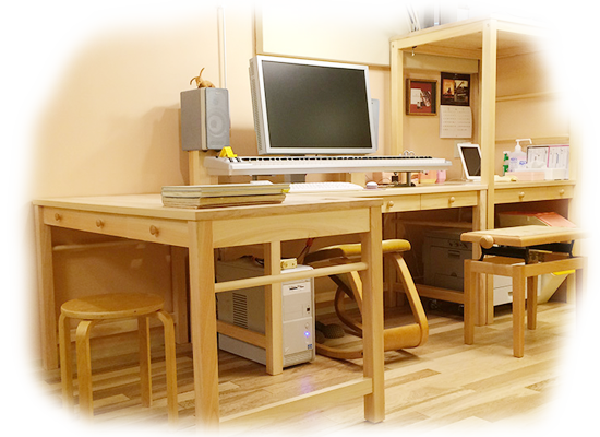 オーダーメイドひのき家具があるお部屋